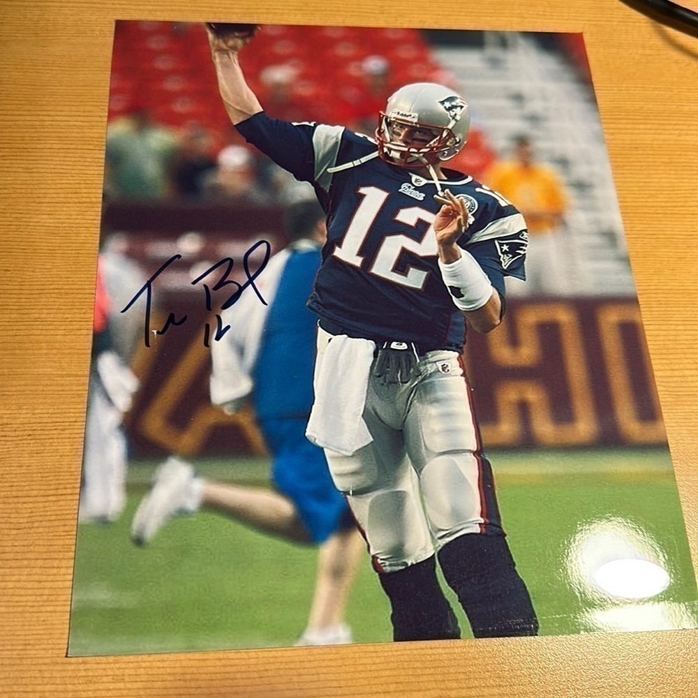 Tom brady autographed patriots signed 8x10 photo Tampa bay buccaneers